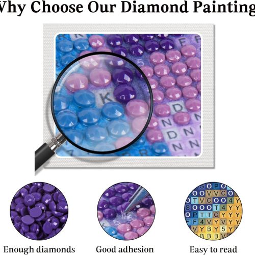 JAKI Diamond Painting Kits for Adults,Square Diamond Art Kits Adults,DIY 5D Full Drill Art Perfect for Relaxation and Home Wall Decor(12x16inch)