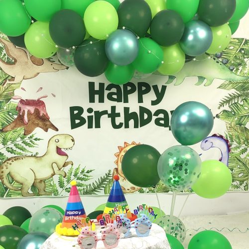 Green Balloons, 50pcs 12 Inch Different Shades Dark Green Balloons Green Latex Party Balloons for Party Decorations Patrick's Day Jungle Forest Themed Decorati