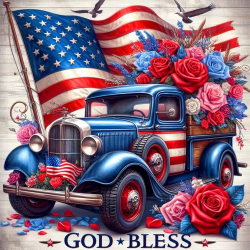 Patriotic Cow Diamond Art Kits for Adults-Round Full Drill 5D 4th of July Diamond Painting Kits for Adults Beginners Paint by Diamonds Pictures Gem Art Painting DIY Crafts 12x12 in