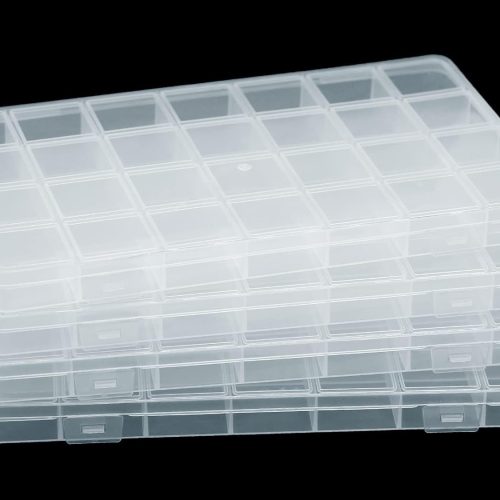 6-Piece Clear Plastic Storage Box with Snap-Tight Latch - Organizer Container for Pencils, Puzzles, Small Toys, Jewelry Making & Sewing Crafts (Small Size)