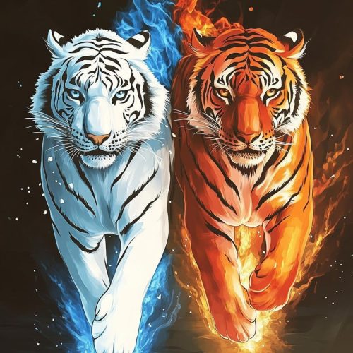 Milila 5D Diamond Painting Kits for Adults Full Drill Diamond Art Kits Diamond Dots Beginners Craft Kits for Home Wall Decor Gifts 11.8x15.7inch(Tiger)