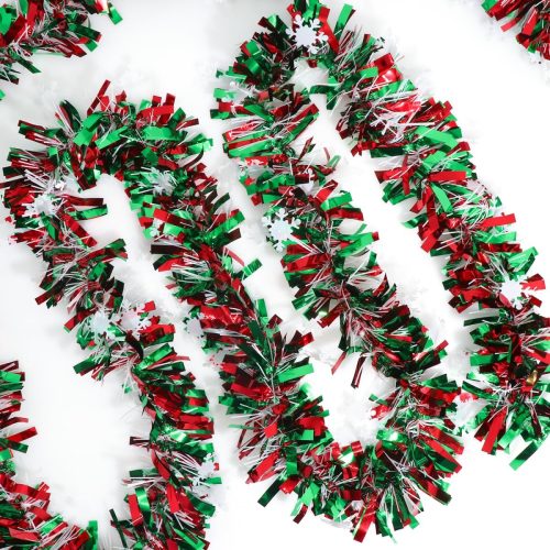 50 Ft Halloween Tinsel Garlands,Funny Pumpkin Purple Bats Shiny Metallic Twist Foil Tinsel Garland Hanging Holiday Decorations for Home Indoor Outdoor Festivities Party Decor