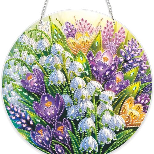 DIY Hanging Diamond Art Painting Sunflower Kit for Adults, Acrylic Diamonds Painting Pendant Ornament Board Kit