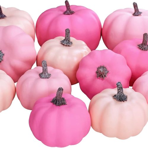 12 Pcs Assorted Small Artificial Gold Pumpkins Harvest Decorative Pumpkins Foam Pumpkins for Fall Halloween Thanksgiving Farmhouse Rustic Tabletop Centerpiece Mantel Shelf Kitchen Decor