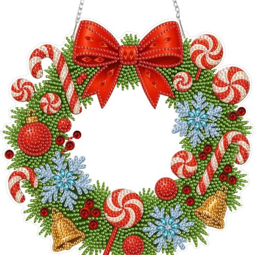 Eiflow DIY Christmas Diamond Art Painting Hanging Kit for Adults, Double Sided Acrylic Diamonds Painting Pendant Ornament Board Kit (Snowman and Bird)