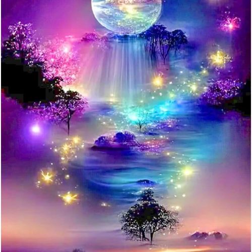 5D Diamond Painting Kits for Adults,Gothic Diamond Art Kits for Beginners,DIY Dark Round Full Diamond Gemstone Art Rhinestone Painting for Wall Decoration (12x16 in)