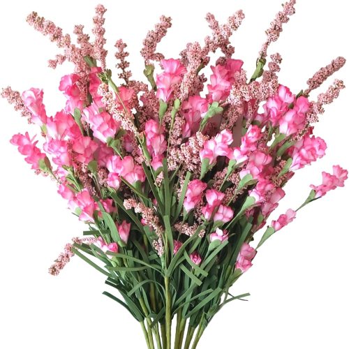 TEMPUS 10Pcs Artificial Flower Bulk Spring/Summer Flowers Wedding Party Vase Bouquet Floral Arrangement Home Decor Indoor Decor(Pink)