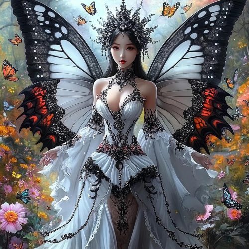 NEWENMO Fairy Diamonds Painting Kits for Adults Beginner, DIY 5D Butterfly Diamond Art Paint with Round Diamonds, Full Drill Flowers Diamonds Art Painting Kit Perfect for Home Wall Decor 12x12 Inch