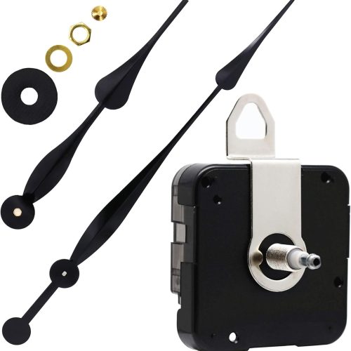 TIKROUND Youngtown High Torque Long Shaft Clock Movement Mechanism with 12 Inch Long Spade Hands