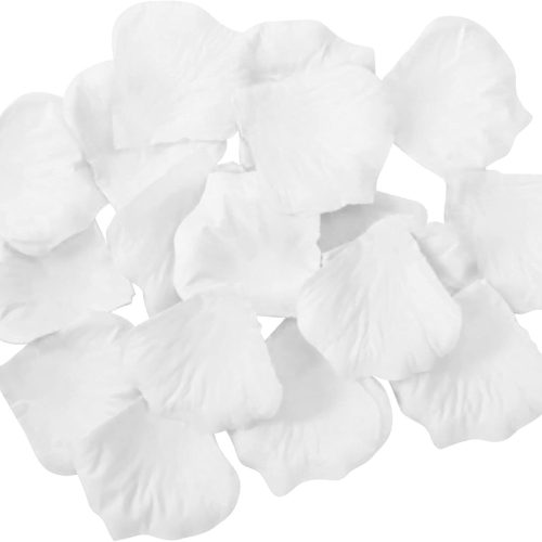 Rose Flower Petals White 1200pcs Artificial Flowers Silk Rose Petals for Wedding Decoration Party Table Confetti Romantic Night Valentine's Day