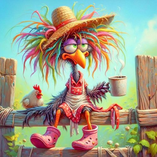 Clendo Chicken Diamond Art Kits for Adults - Funny Animals 5D Diamond Painting for Adults, Full Drill Diamond Dot Gem Art Kit for Adult Wall Home Decor Arts Craft 14x14 inch