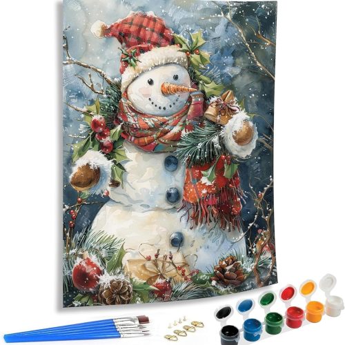 SKRYUIE Paint by Numbers Kit for Adults Beginner Christmas in July, Acrylic Oil Painting by Numbers Kits with PaintBrushes Art Crafts Canvas for Home Decor 16x20 inch / 40x50 cm B30617