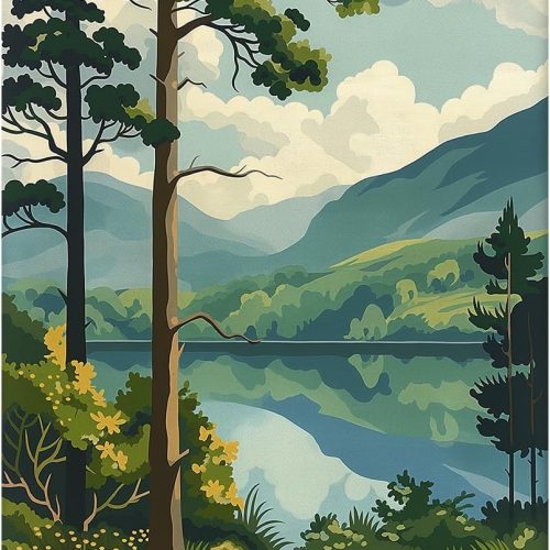Natuyalo Paint by Numbers Kit for Adults - Forest Landscape Paint by Number on Canvas Without Frame, DIY Acrylic Painting for Ideal Gift Home Wall Decor (16x20 Inch)