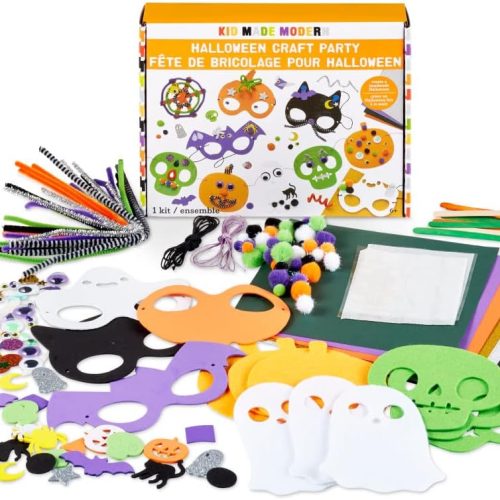 Kid Made Modern Halloween Craft Kit for Kids Ages 6+ - 200+ Pieces DIY Arts and Crafts Kit for Art Projects - Halloween Activities Decorating Kit for Classroom