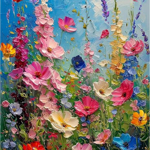 Hutarosl Wild Flowers Paint by Numbers Kits for Adults - Flowers Paint by Number Adult,Flower Canvas Paint by Numbers for Adults,DIY Oil Painting Kits for Gifts Home Decor 16x20in