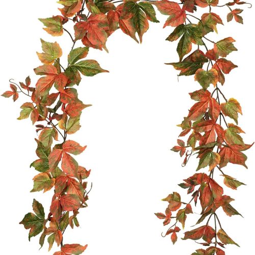 Lvydec 2 Pack Fall Maple Garland Clearance - 6.5ft/Piece Artificial Fall Foliage Garland Autumn Decor for Home Wedding Party