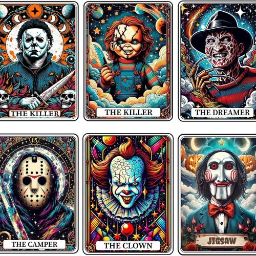 WUDWL 6 Pack Halloween Diamond Art Kits for Adults Beginners,Horror Diamond Painting Kits for Adults,5D Full Drill DIY Diamond Dot Gem Art Kit Wall Home Decor Arts Craft 12x16 inch