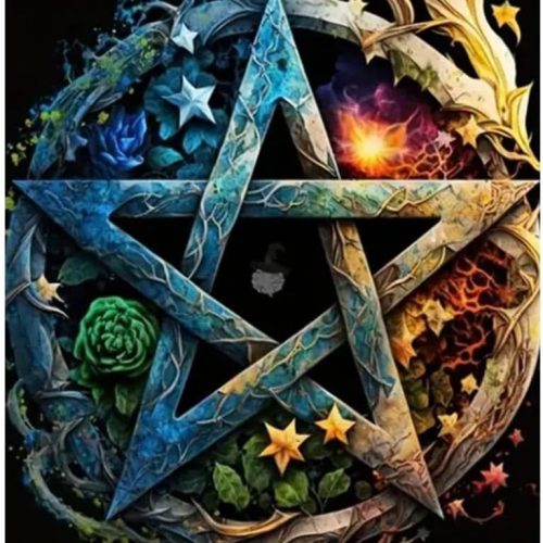 JFYHAB Pentagram Diamond Painting Kits for Adults,Star Diamond Art Kits for Adults,Pentagram Gem Art Kits for Adults DIY 5D Gem Art for Gift Home Wall Decor 16x12inch