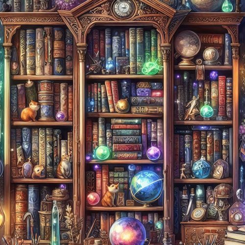 Diamond Art Kits for Adults, 5D Diamond Painting Kits, Bookshelf Dimond Art Paintings Kit, Diamond Dot, Gem Painting Kit, Crafts for Adults, Paint by Diamonds, Home Wall Decor Gifts (16x20inch)