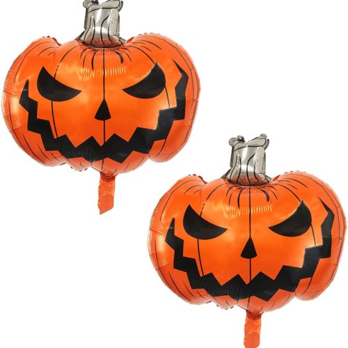 Pumpkin Balloons Halloween Pumpkin Decorations Jumbo Scary Pumpkin Foil Balloons for Halloween Party Decorations 2pcs