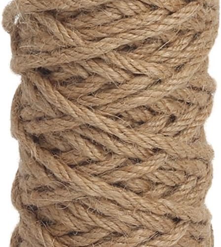 Tenn Well Strong Natural Jute Twine, 4mm Thick 66 Feet Long Jute String Rope Roll for Garden, Arts & Crafts, Home Decor, Packaging