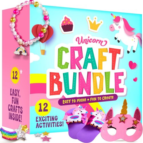 CT4116CT_1 Unicorn Craft Kit for Girls - 12 Projects - Gifts for 5 Year Old Girl - Arts and Crafts for Kids 4-8 - Toys for Ages 5-7 - 4 5 6 7 8 Year Old Girl Birthday Gift - Unicorn Toys for Girls Age 4-6