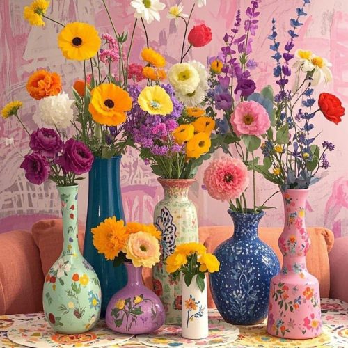 ARPADAMO Flowers Diamond Art Kits for Adults,5D Flower Diamond Painting DIY Animal Diamond Art Diamond Painting Kit for Adult,Round Full Drill Diamonds, Diamond Art Kits for Home Decor-12x16inch