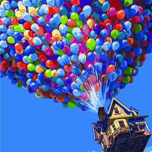 Komking Paint by Number for Adults Kids, Paint by Number Kits on Canvas, DIY Acrylic Painting Kits for Art Crafts, Colorful Balloon 16x20inch Without Frame