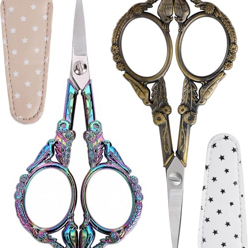 Crochet Scissors –Professional Grade Shears for sewing,Craft, Artwork, Crochet,trimming,Needlework,Yarn, Handicraft DIY Tool,Thread,Beauty Hair,4.5in