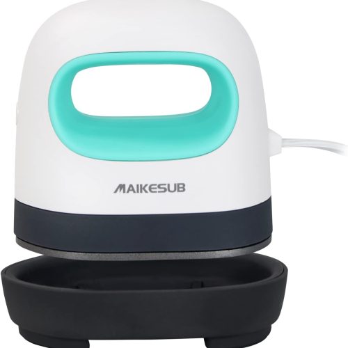 Mini Heat Press Machine Easy to Use for T Shirts Shoes Hats Small HTV Iron on Vinyl Projects Portable Heating Transfer Iron Green