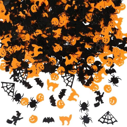 Halloween Party Table Scatter Confetti Sequins - Pumpkin Spider Webs Witches Glitter Paillettes for DIY Crafts, Baby Shower Decor, Trick or Treat Party Sprinkles Confetti Decorations Supplies 30g