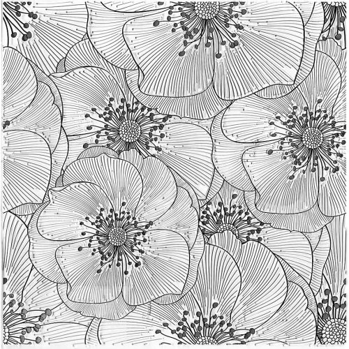 Flowers Background Clear Stamps for Card Making Scrapbooking Crafting DIY Decorations, Flowers Transparent Silicone Seal Stamps for Embossing Album Crafts