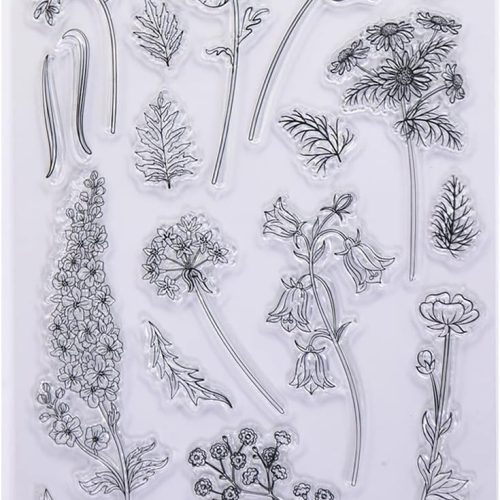 Flowers Leaves Background Clear Stamps for Card Making Decoration and DIY Scrapbooking 3021546