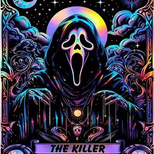 SOTYIOO Halloween Paint by Number Kits for Adults, Paint by Numbers for Adults Beginner Drawing Paintwork with Paintbrushes On Canvas Wrinkle-Free Canvas Acrylic Pigment Oil Paint Killer16x20inch