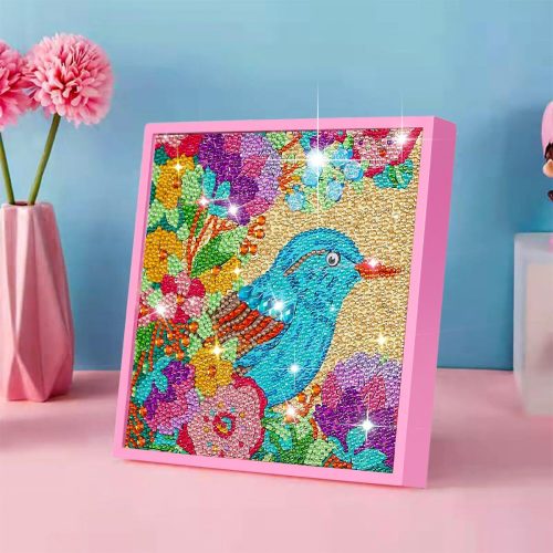 ZUYUSUT Diamond Art Painting Kits for Girls Ages 5-12 Kids Art and Crafts Gem by Number Kits with Wooden Frame for Children Birthday