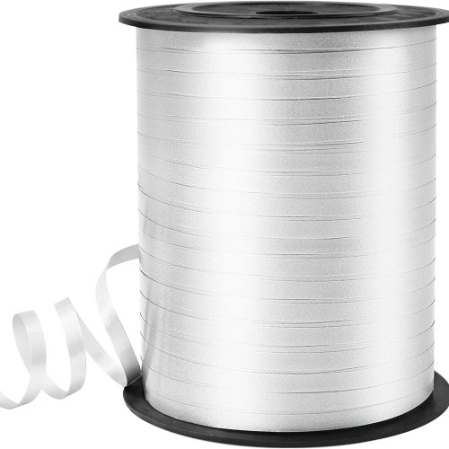 White Curling Ribbon, Balloon String 500 Yard for Gift Wrapping, Curly Ribbons, 3/16" for Florist Flower, Baby Shower, Valentines Day,Birthday