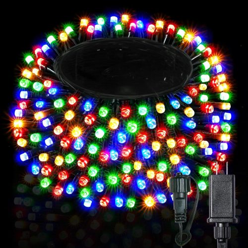 1 BlcTec Christmas Lights, 300 LED 108FT Christmas Tree Lights with 8 Modes, Waterproof & Timer Function, End to End Connectable Christmas String Lights for Indoor Outdoor Xmas Decorations, Multicolor