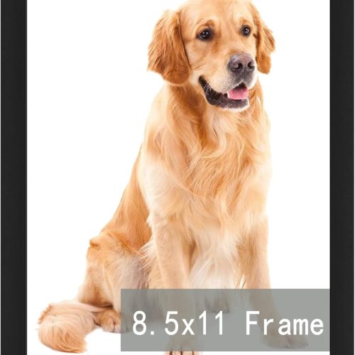 1 RUN HELIX 8.5x11 Picture Frame,Document Frame Certificate Frames Display Diplomas 8.5x11 Inch Standard Paper Frame with Stand Black Frame Wall and Tabletop Display