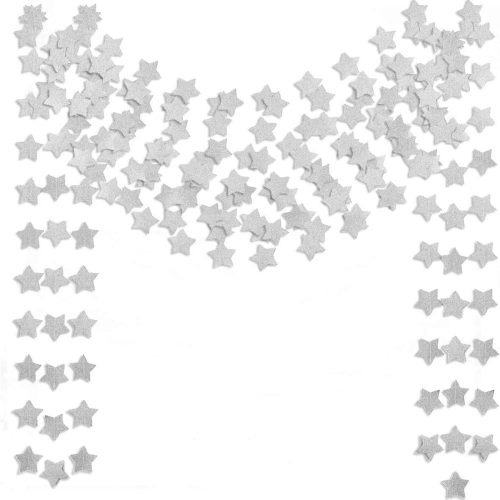 1 6 Pcs Glitter Silver Star Paper Garland Christmas Birthday Party Decorations Sparkling Bunting Banner Hanging Decorations for Bridal Shower Baby Shower Bachelorette Party Wedding Holiday (50 Feet)