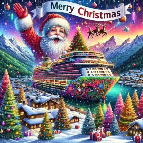 1 ijbnhd 5D Christmas Diamond Art Kits for Adults, Santa Claus Diamond Painting Kits for Beginners, DIY Full Drill Gem Art Crystal Rhinestone for Wall Home Decor 14X14inch