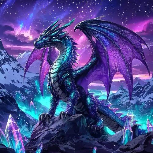 SENQAO Dragon Diamond Art Kits for Adults, DIY 5D Diamond Painting Kits for Beginners, Round Full Drill Diamond Dots Paintings, Diamonds Pictures Gem Art for Adults Crafts Home Decor 12x12inch