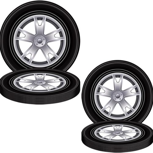 MAYSUN 40 Pcs Racing Themed Party Plates Race Car Birthday Party Decorations Racing Wheels Dining Plates Baby Shower Boys' Birthday Parties Decorations Serves 20 Guests