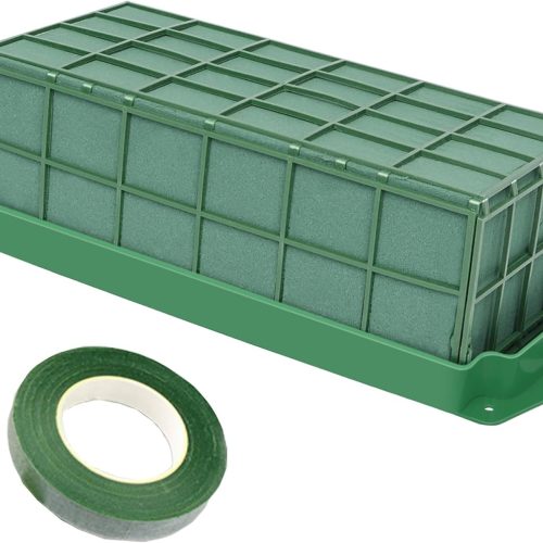 YOMUME Floral Foam Cage 1 Piece, Dry and Wet Floral Foam for Fresh Flower Arrangement and Artificial Flowers, Wedding Holiday Decorations