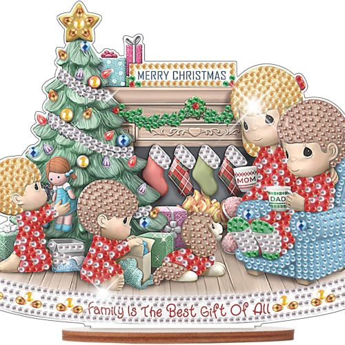1 Diamond Art Painting Tabletop decoration, DIY Christmas for the family, 5D Diamond Art Home desktop decoration By Number Mosaic Arts Crafts, Home Office acrylic Tabletop Decor, Christmas Handmade Gift