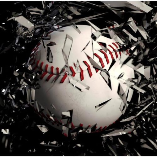 Diamond Art Kits for Adults - Frameless Baseball Breaking Glass 5d Diamond Painting Kits for Adults Beginners for Home Wall Decor 12 X 16 Inch