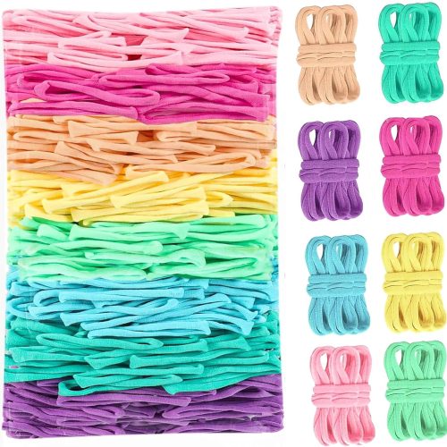 SUGORER 800 PCS Weaving Loom Loops, 7 Inch Potholder Loom in 8 Colors, Durable Nylon DIY Kit Crafts Projects for Kids Adults Pastel Loops Flexible Loom Kit Elastic Ideal Gifts for Girls Ages