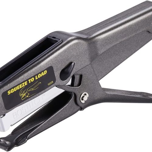 Office B8 Heavy Duty All Metal 45 Sheet Plier Stapler, 210 Stapler Capacity, Full-Strip, Black