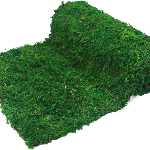 Moss Table Runner Preserved Dried Green Moss Roll for Crafts Fairy Gardens Wedding Woodland Decor 12" x 112" Table Decoration Grass Wall 30x285cm