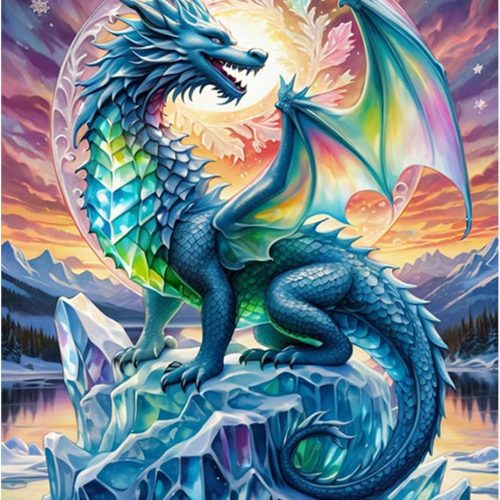 Amphol Dragon Diamond Painting Kits for Adults, 5D Dragon Diamond Art Kits for Adults, DIY Rhinestone Diamond Painting Kit for Gift Decor - 12x16 Inch