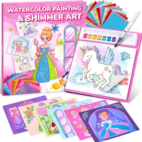 1 JoyCat Paint with Water Coloring Books, Art & Craft Activity, Princess No Mess Art for Kids Ages 4-8, Craft Kits & Supplies, DIY Creative Activity, Gifts for Girls & Boys
